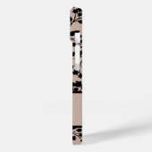 Elegante zwarte bloemen op Dusty Pink Botanical Case-Mate iPhone Case (Achterkant / Links)