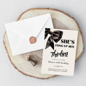 Elegante zwarte boog 40e verjaardag uitnodiging