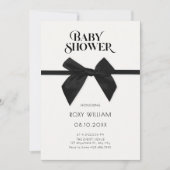 Elegante zwarte boog baby shower kaart (Voorkant)