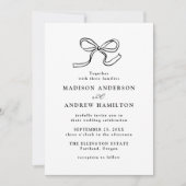 Elegante zwarte boog bruiloft kaart (Voorkant)