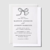 Elegante zwarte boog bruiloft vellum uitnodigingen (Offset)