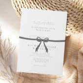 Elegante zwarte boog bruiloft vellum uitnodigingen