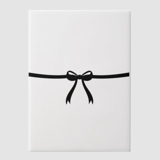 Elegante zwarte boog bruiloft vellum uitnodigingen (Voorkant)