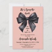 Elegante zwarte boog op pastel roze Vrijgezellenfe Kaart (Voorkant)