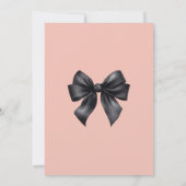 Elegante zwarte boog op pastel roze Vrijgezellenfe Kaart (Achterkant)