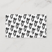 Elegante zwarte boog Raad hoe ringen spel Informatiekaartje (Achterkant)