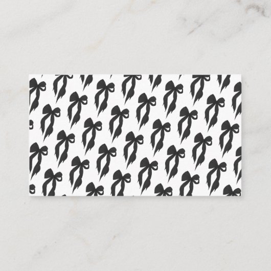 Elegante zwarte boog Raad hoe ringen spel Informatiekaartje (Achterkant)