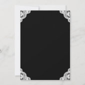 Elegante zwarte bruidstaart Vrijgezellenfeest Kaart (Achterkant)