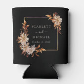 Elegante Zwarte Bruiloft Blikjeskoeler (Achterkant)