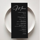 Elegante Zwarte Bruiloft Menu