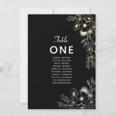 Elegante zwarte bruiloft zitgrafiek (Achterkant)