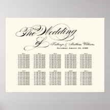 Elegante zwarte calligrafie Ivoren trouwzaalstoele