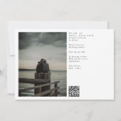 Elegante Zwarte Calligrafie Klassieke QR Code Foto Save The Date (Achterkant)