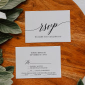 Elegante Zwarte Calligrafie Menu Keuze RSVP Kaart