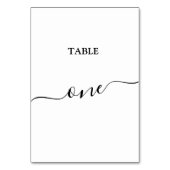 Elegante Zwarte Calligrafie Tafel Nummer één kaart (Achterkant)