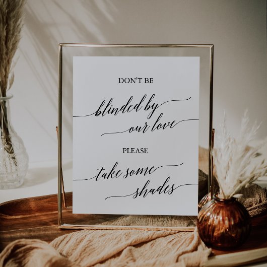 Elegante Zwarte Calligrafie Verblind Door Onze Lie Poster