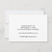 Elegante Zwarte Calligrafie Website RSVP Kaart (Achterkant)