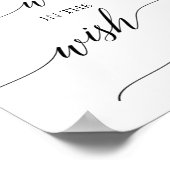 Elegante Zwarte Calligrafie Wenspot Bord Poster (Hoek)