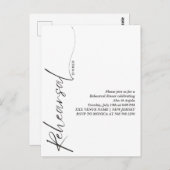 Elegante Zwarte Calligrafie Witte Minimaal Oefenma Briefkaart (Voorkant / Achterkant)