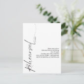 Elegante Zwarte Calligrafie Witte Minimale Proef  Briefkaart (Staand voorkant)
