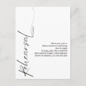 Elegante Zwarte Calligrafie Witte Minimale Proef  Briefkaart (Voorkant)