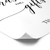 Elegante Zwarte Calligraphy Kaarten en Cadeaus Bor Poster (Hoek)