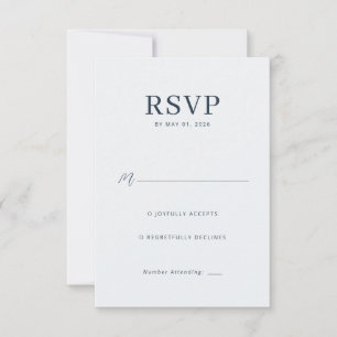 Elegante Zwarte Calligraphy RSVP Kaartje
