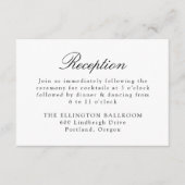 Elegante zwarte Chinoiserie bloemenbruiloft recept Informatiekaartje (Voorkant)