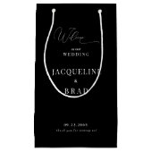 Elegante zwarte Chinoiserie bruiloft gunst dank u Klein Cadeauzakje (Voorkant)