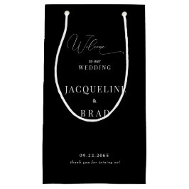 Elegante zwarte Chinoiserie bruiloft gunst dank u Klein Cadeauzakje