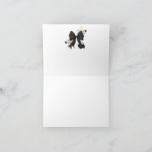 Elegante zwarte Coquette Bow Dank u kaart (Binnen)