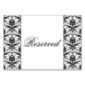 Elegante zwarte Damask Patroon bruiloft speciale g Kaart (Achterkant)