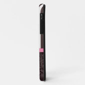 Elegante zwarte damast en strepen Case-Mate iPhone case (Achterkant/links)