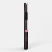 Elegante zwarte damast en strepen Case-Mate iPhone case (Achterkant/rechts)