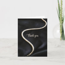 Elegante Zwarte Dankkaart