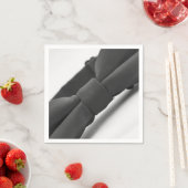 Elegante zwarte das servet van papier (Insitu)