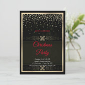 Elegante Zwarte Diamanten Frame Kerstmis Kaart (Staand voorkant)