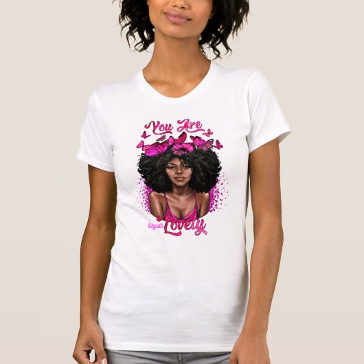 Elegante zwarte diva omarmt empowerment en gratie t-shirt (Voorkant)