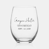 Elegante zwarte drankenset stengelglas wijn wijnglas zonder voet (Voorkant)