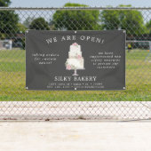 Elegante zwarte drie-tier Cake Store Banner (Insitu)