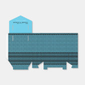 Elegante zwarte en Blauwgroen blauwe bruiloft Bedankdoosjes (Uitgevouwen)