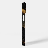 Elegante Zwarte en Gouden Abstracte Achtergrond Case-Mate iPhone Case (Achterkant / Rechts)