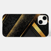 Elegante Zwarte en Gouden Abstracte Achtergrond Case-Mate iPhone Case (Achterkant (horizontaal))