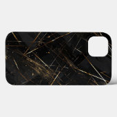 Elegante Zwarte en Gouden Abstracte Achtergrond Case-Mate iPhone Case (Achterkant (horizontaal))