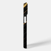 Elegante Zwarte en Gouden Abstracte Achtergrond Case-Mate iPhone Case (Achterkant / Rechts)