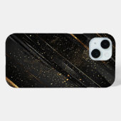 Elegante Zwarte en Gouden Abstracte Achtergrond Case-Mate iPhone Case (Achterkant (horizontaal))