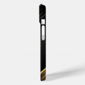 Elegante Zwarte en Gouden Abstracte Achtergrond Case-Mate iPhone Case (Achterkant / Links)