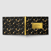 Elegante zwarte en gouden ballonnen Keepsake Gastenboek (Volledig)