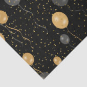 Elegante zwarte en gouden ballonnen tissuepapier (Detail)