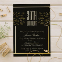 Elegante zwarte en gouden bloemrijke minimale uitn